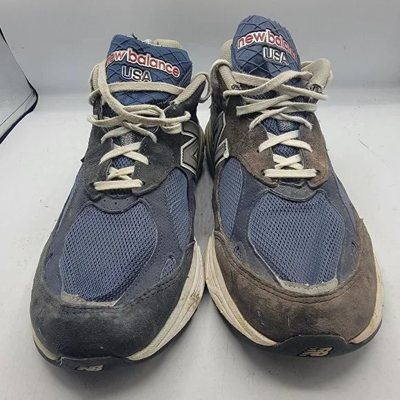 New Balance 990 Mens 11 Blue Sneakers Shoes Athletic Low Top Lace Up USA M990NV3